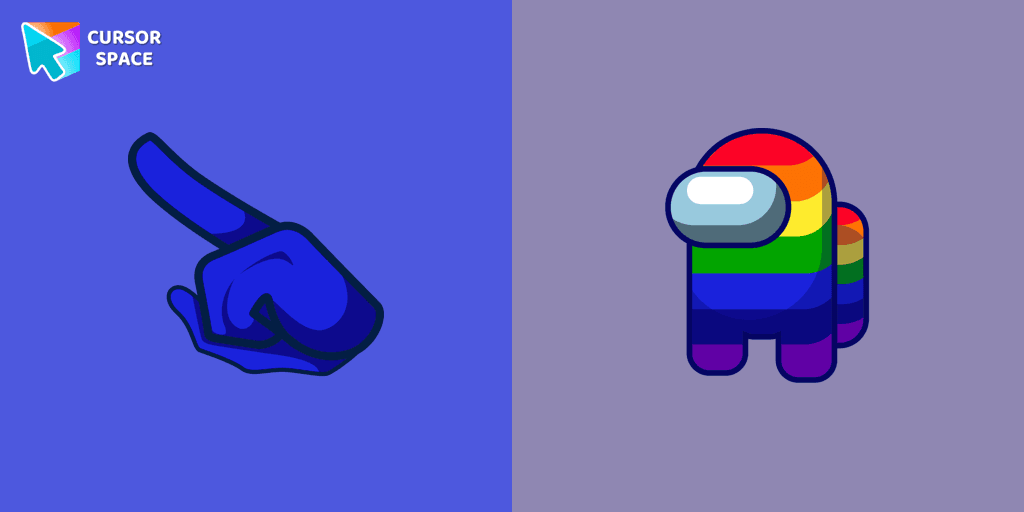 Among Us Rainbow Character cursor cursor pack